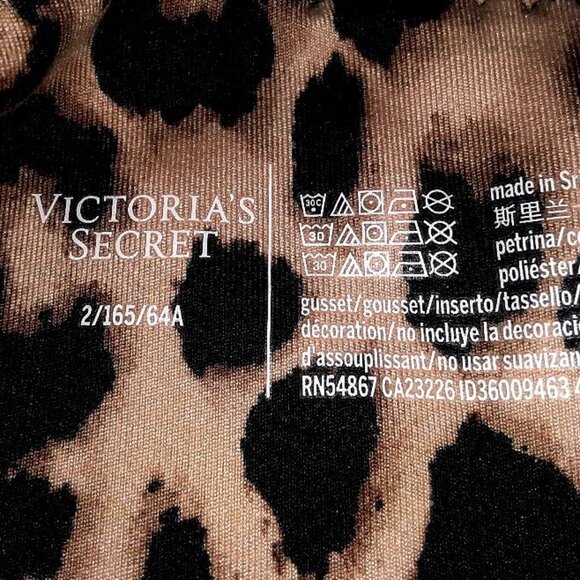 Lot of Victoria's Secret Leopard Print Leggings Size 2 Dark Green Black Cheetah - Picture 6 of 11